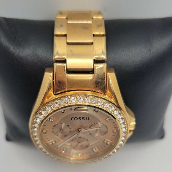 Fossil Riley ES2811 Women's Stainless Steel Analog Dial Quartz Wrist Watch DE278 - Picture 4 of 10